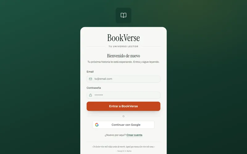 BookVerse: tu red social de lectura