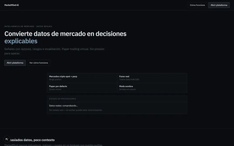 MarketMind AI: señales de mercado explicadas